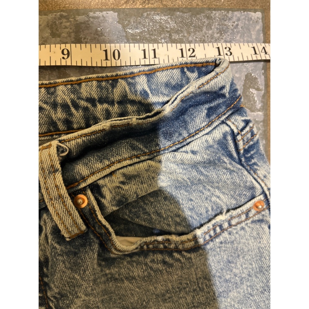 Wild Fable Jeans Womens 6 Blue High Rise Button Fly Straight Leg Acid Wash Denim - Picture 5 of 9